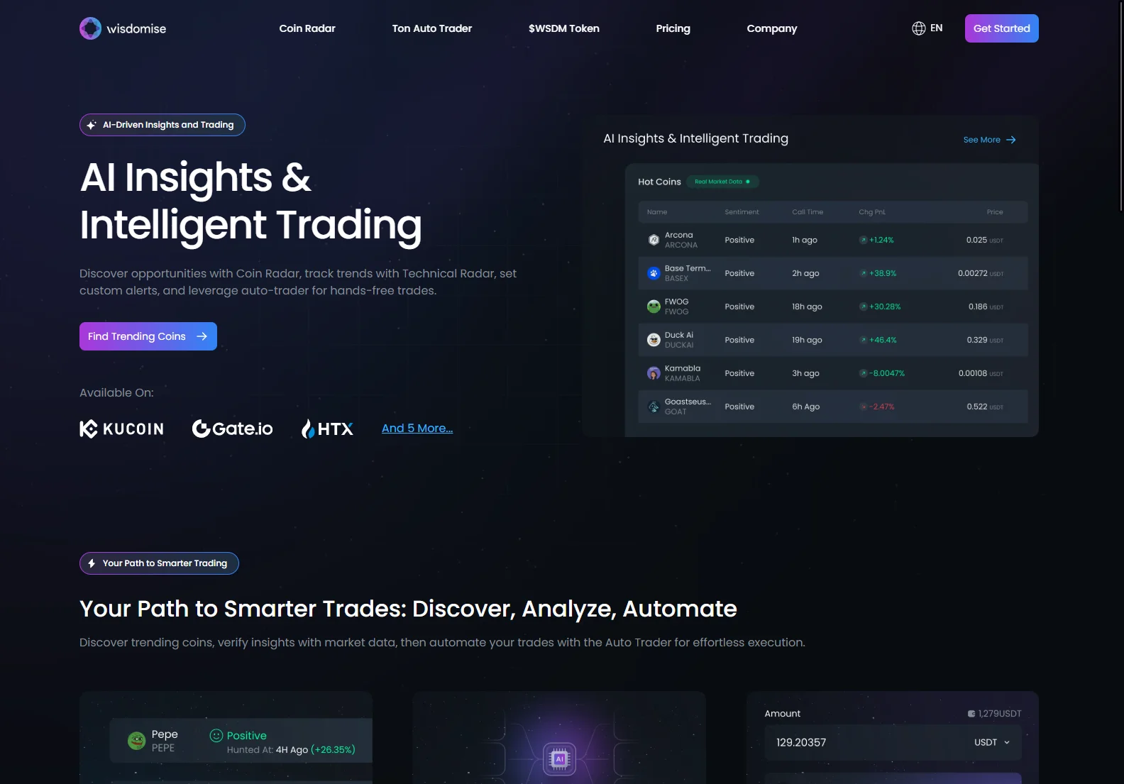 Wisdomise: AI-Driven Crypto Trading & Insights for Smarter Trades