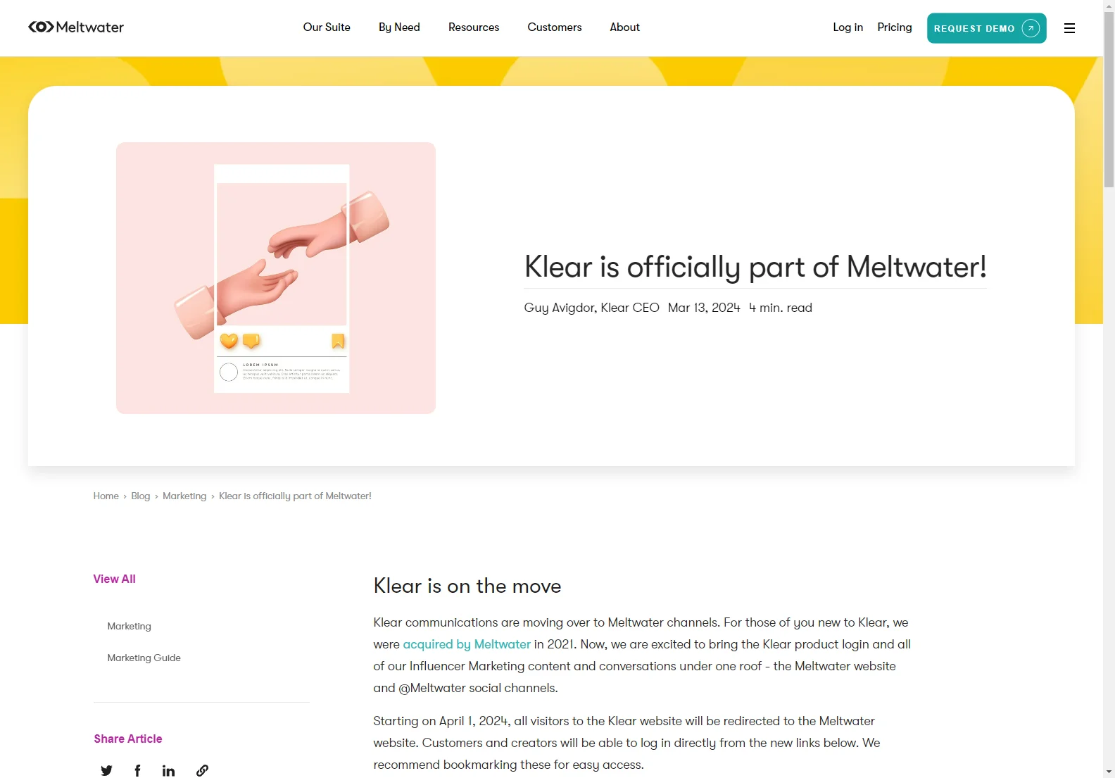 Klear Joins Meltwater: Enhanced Influencer Marketing Platform