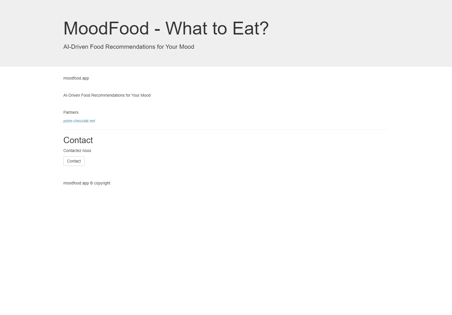 MoodFood: AI-Powered Food Recommendations for Your Mood