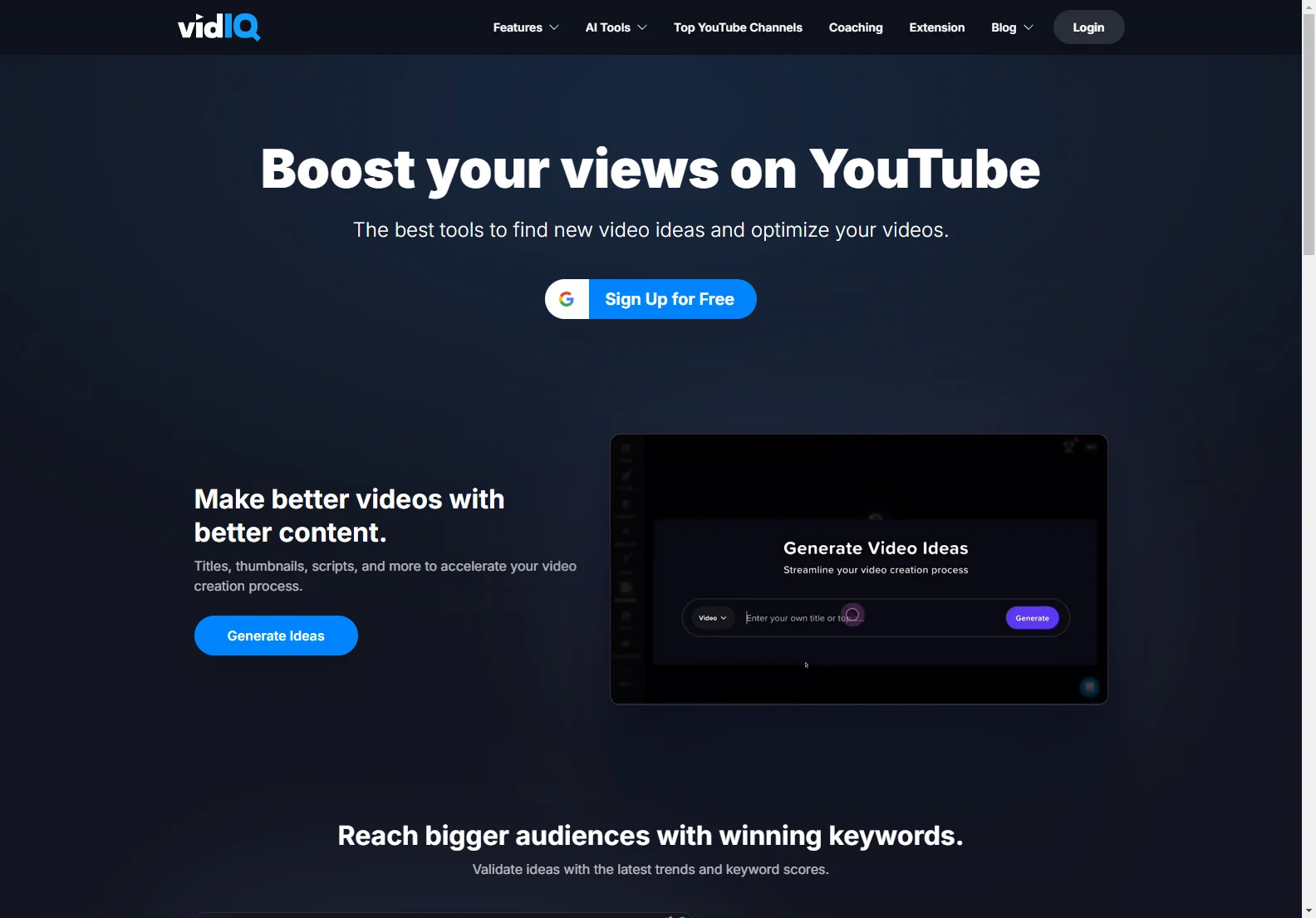 vidIQ: AI-Powered YouTube Optimization for Increased Views and Growth