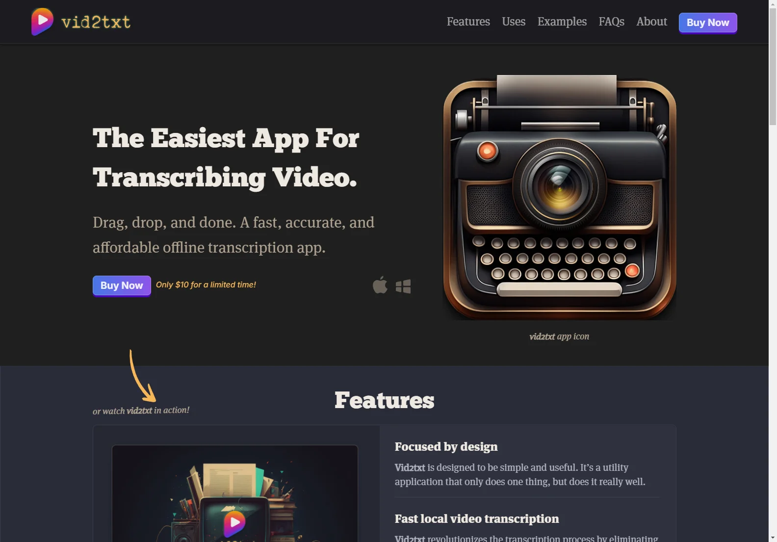 Vid2txt: The Easiest Offline Video & Audio Transcription App