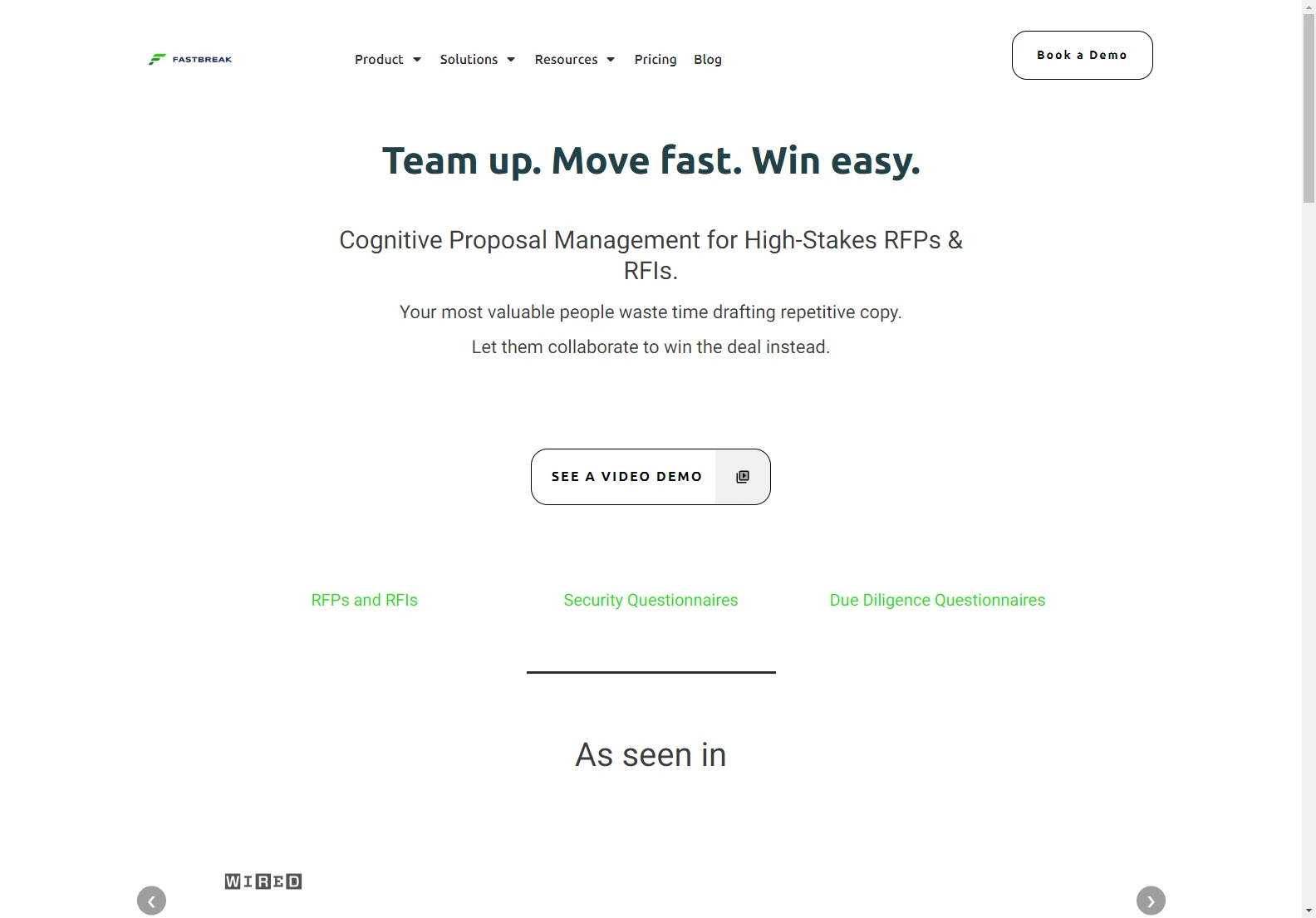 Fastbreak: AI-Powered Proposal Management for Winning RFPs