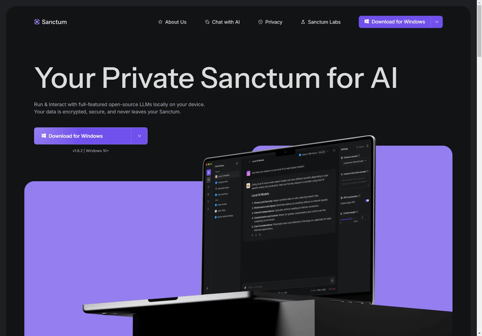 Sanctum — Your Private, Local AI Assistant