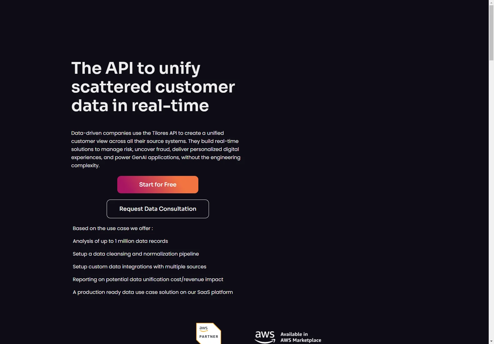 Tilores API: Real-Time Customer Data Unification for Personalized Experiences and GenAI