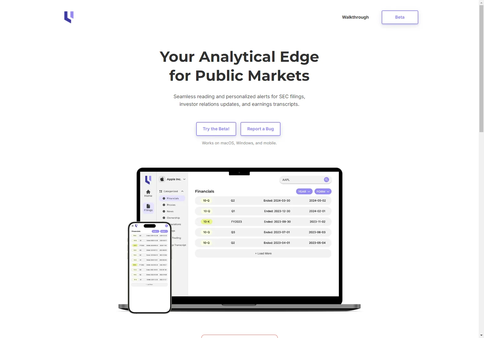 Unlevered: AI-Powered SEC Filing Analysis for Enhanced Investment Decisions