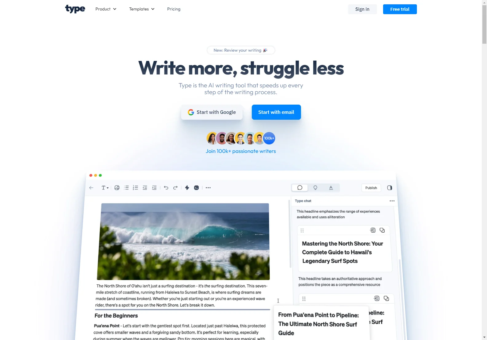 Type.ai: AI-Powered Writing Tool for Faster, Better Content