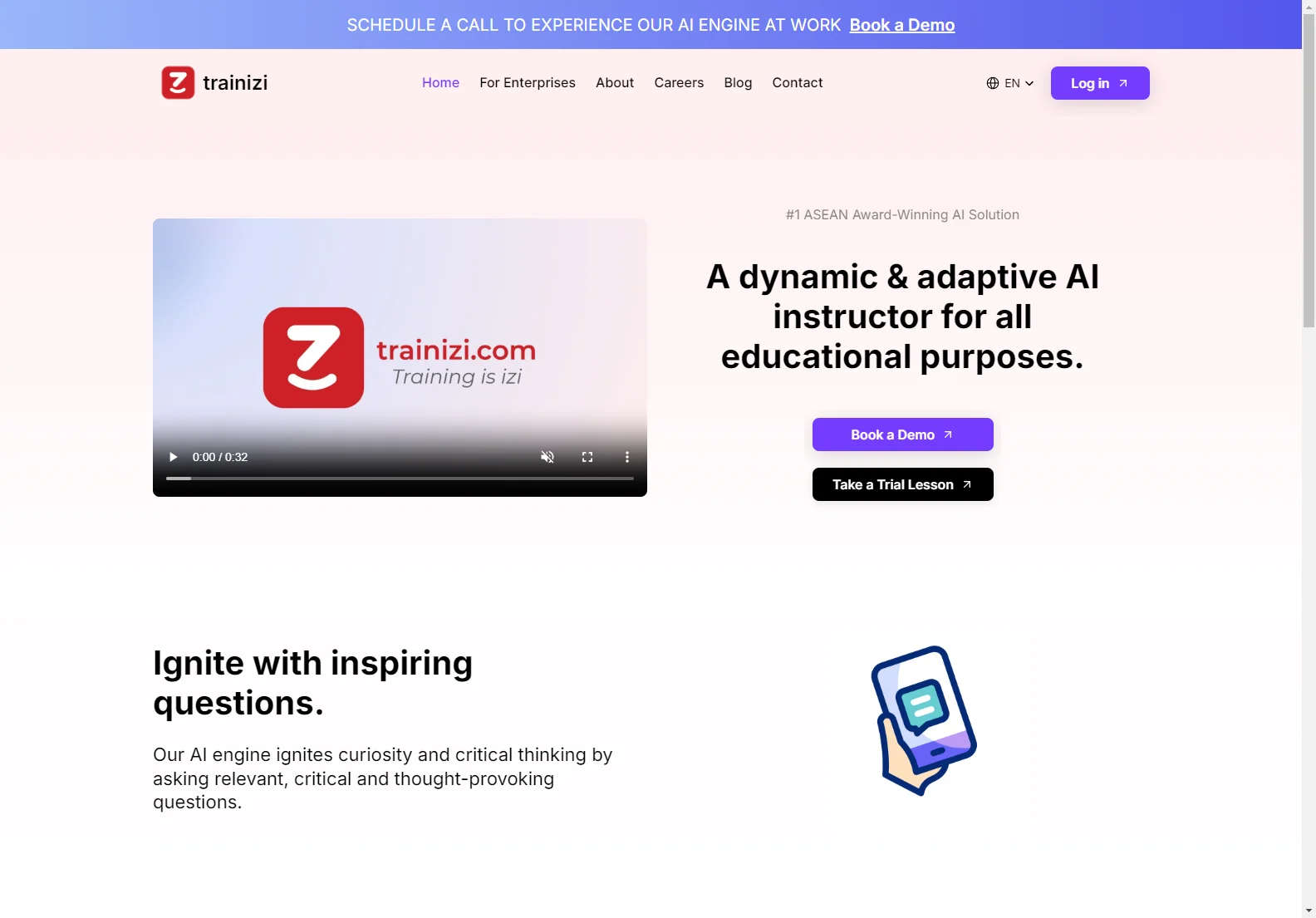 Trainizi: Adaptive AI Instructor for Large-Scale Microlearning