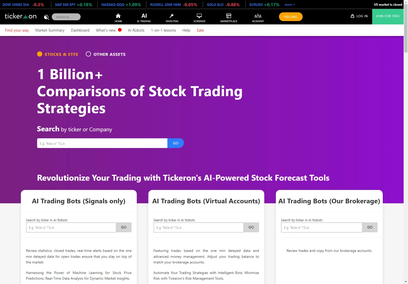 Tickeron: AI-Powered Stock Forecasts & Trading Tools for Smarter Investing