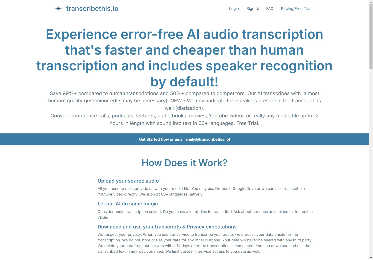 TranscribeThis.io: Fast, Accurate & Affordable AI Audio Transcription