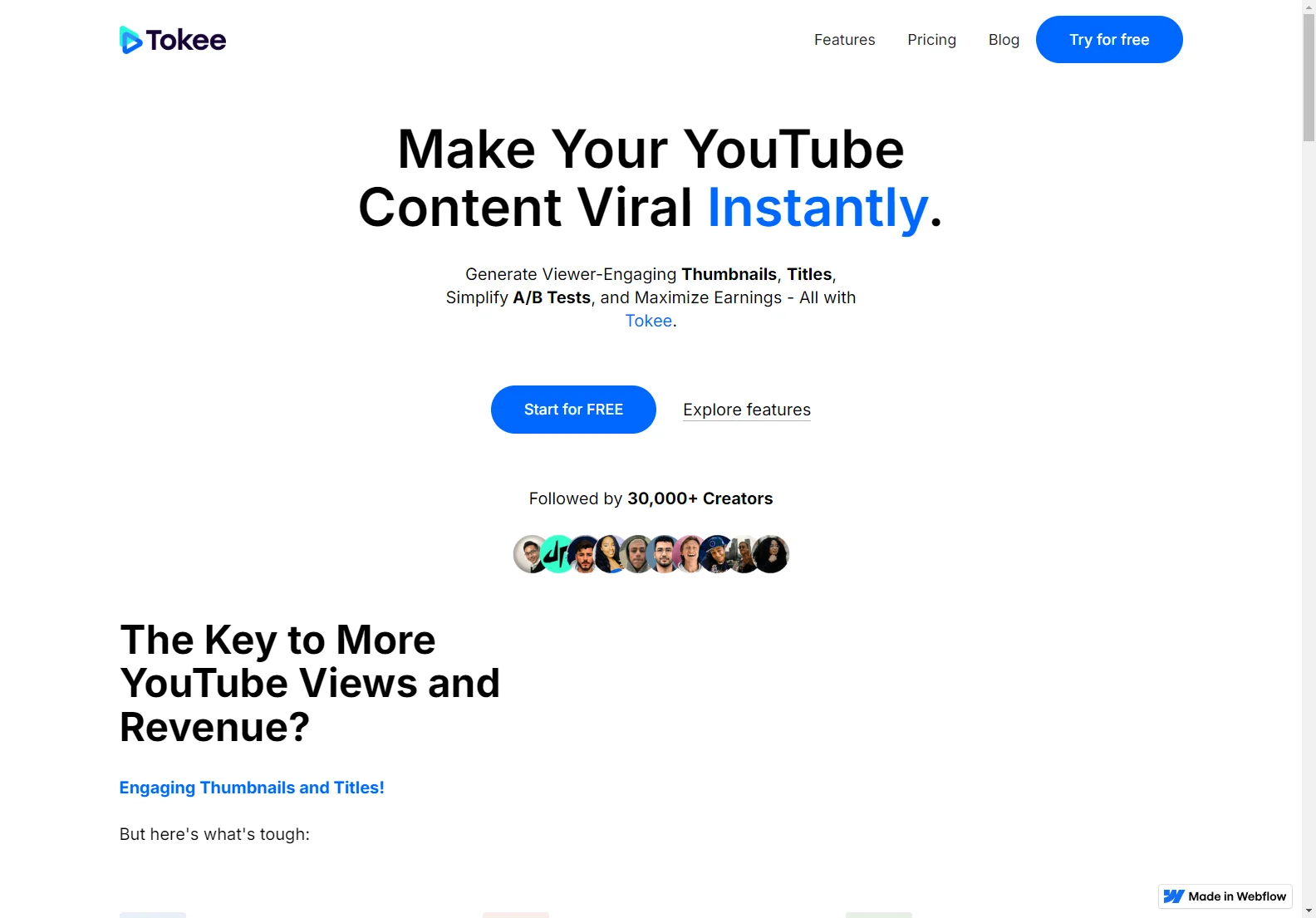 Tokee: AI-Powered Tool for Viral YouTube Growth