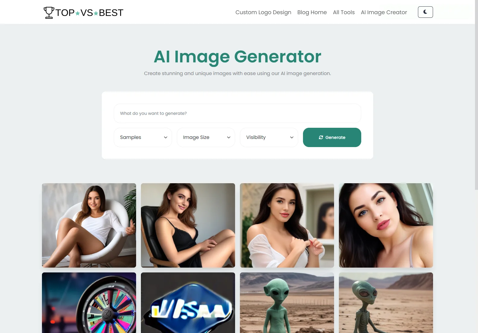 TOPVSBEST Free AI Image Creator: Generate Stunning AI Images with Ease