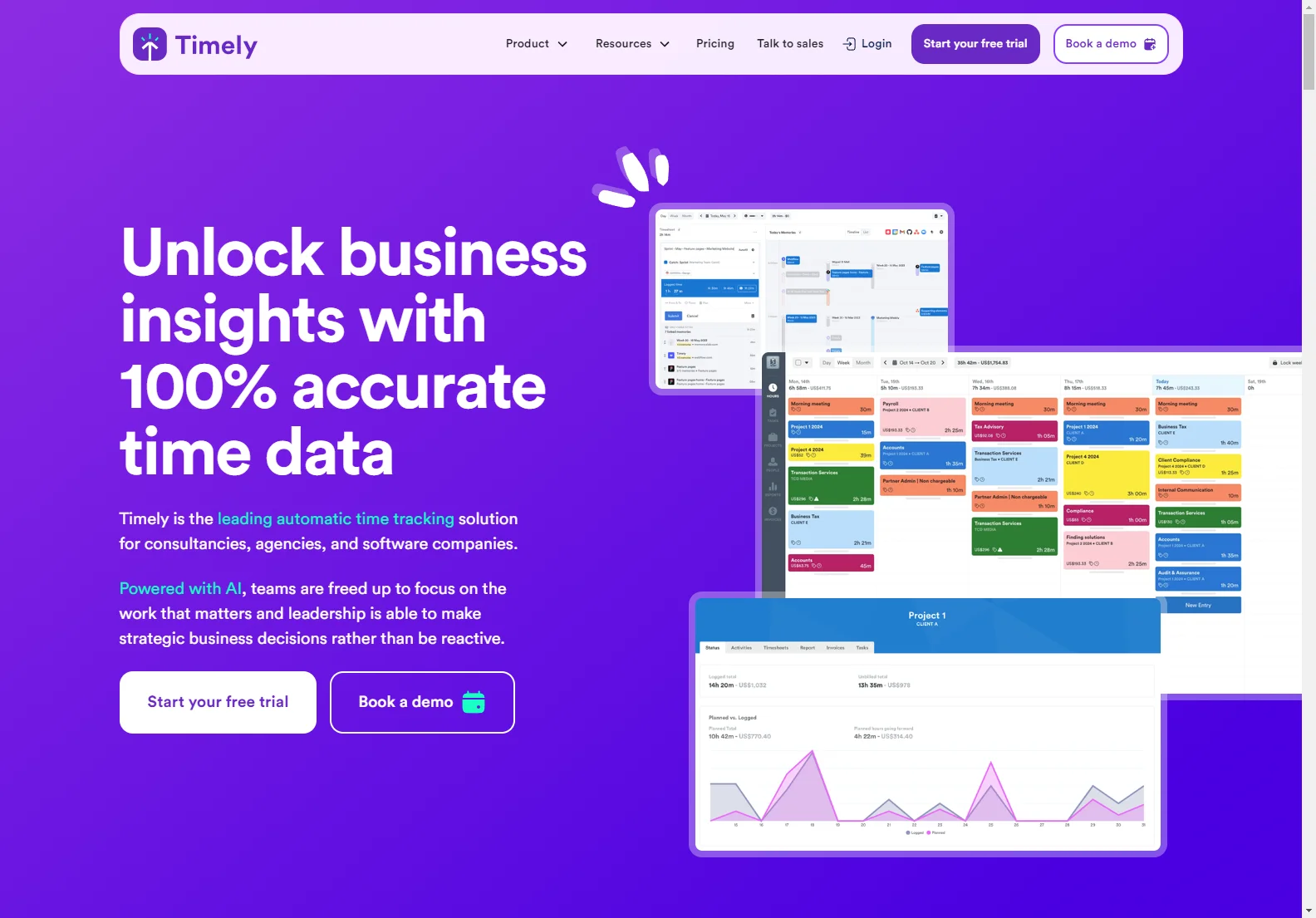 Timely: AI-Powered Automatic Time Tracking for Consultancies, Agencies & SaaS