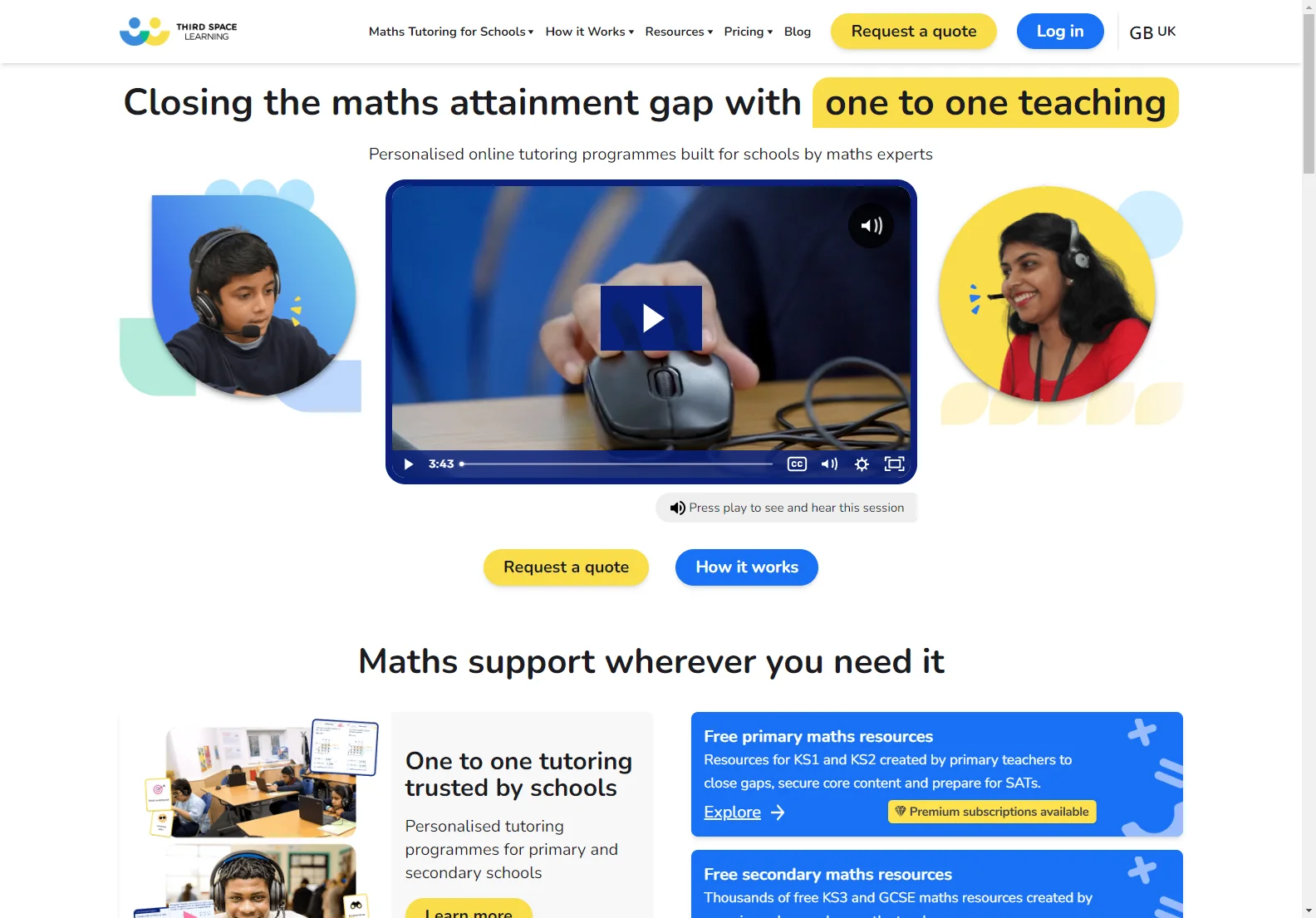 Third Space Learning: Personalized Online Maths Tutoring for Schools