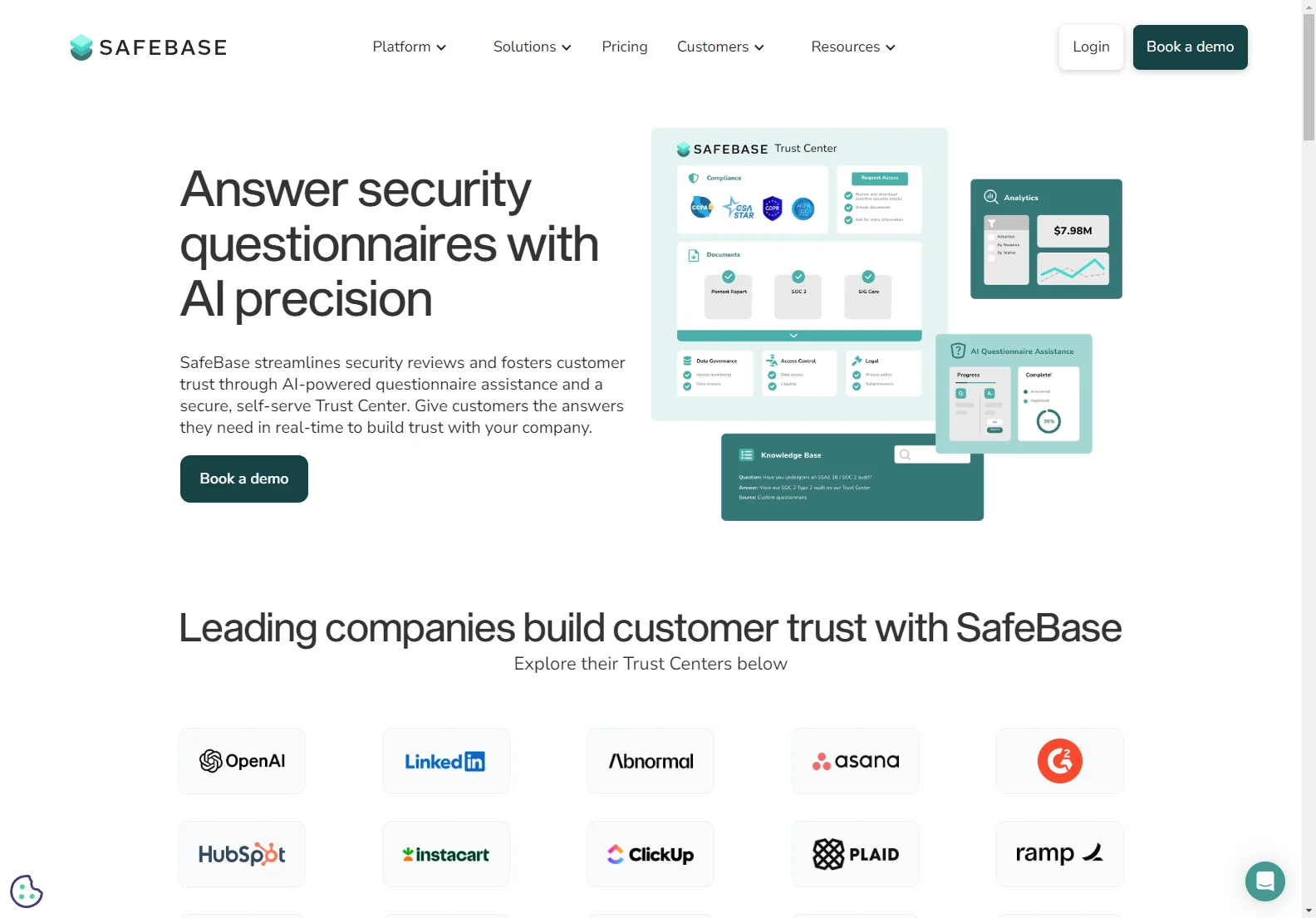 SafeBase: AI-Powered Security Questionnaires & Trust Center