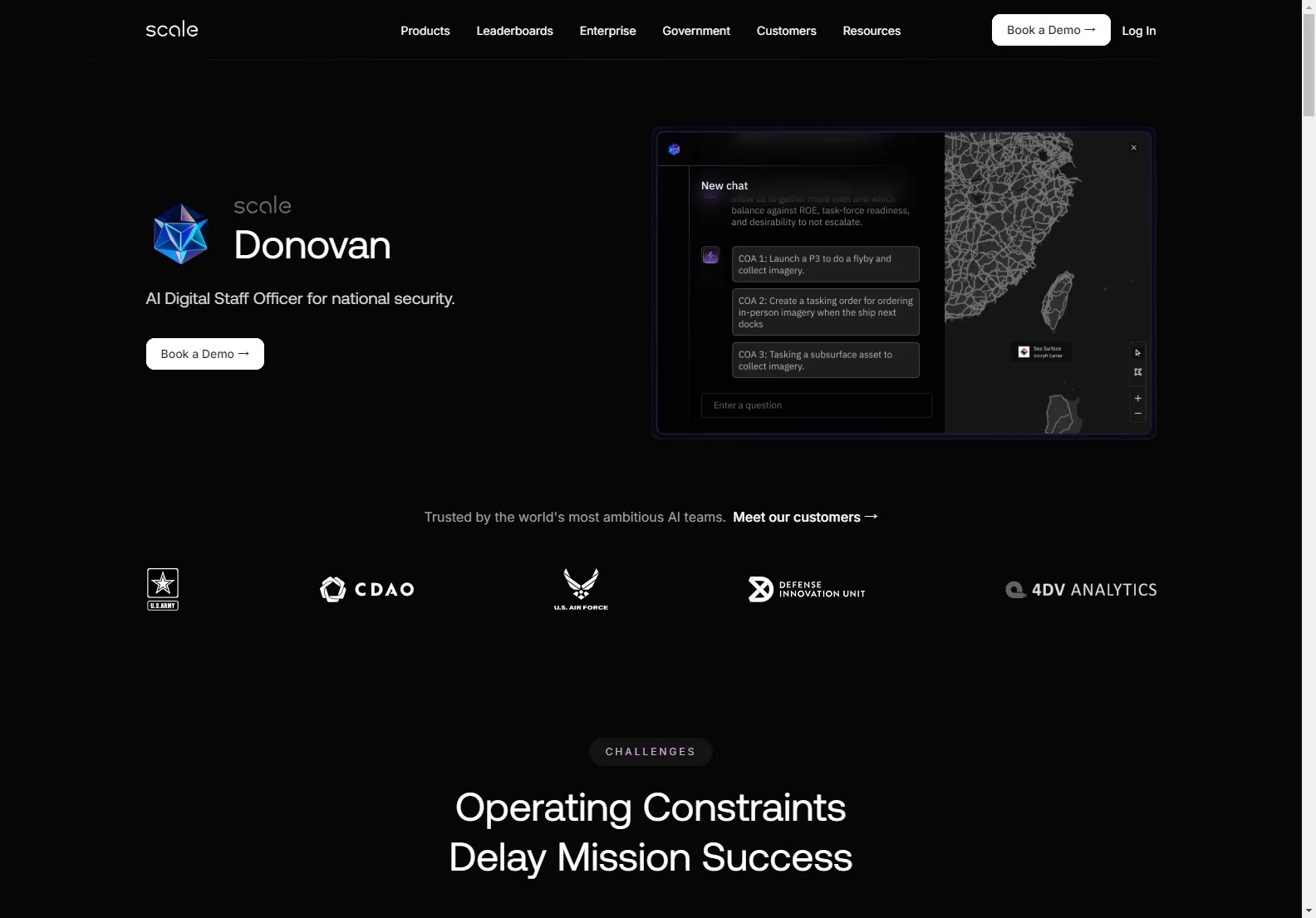 Donovan: AI-Powered Digital Staff Officer for National Security