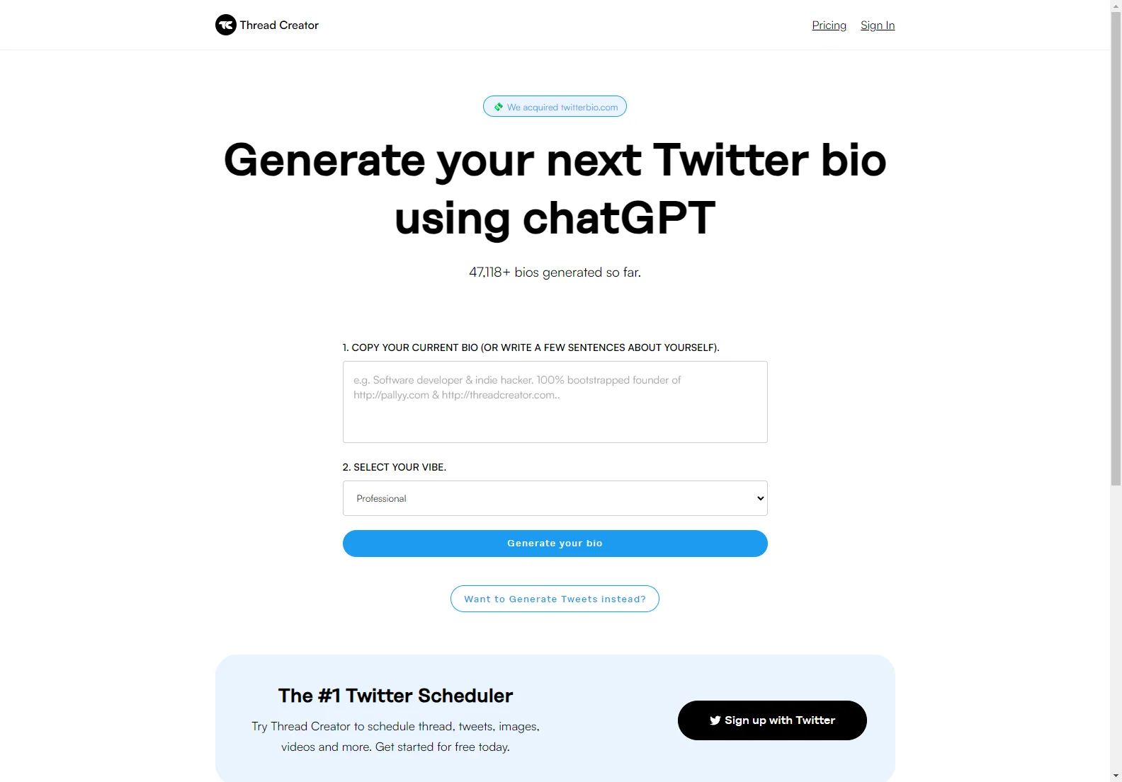 Generate Engaging Twitter Bios with ChatGPT