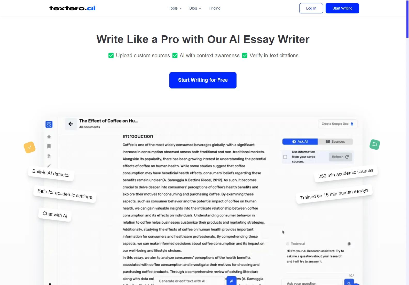 Textero AI Essay Writer: Your AI-Powered Academic Writing Assistant