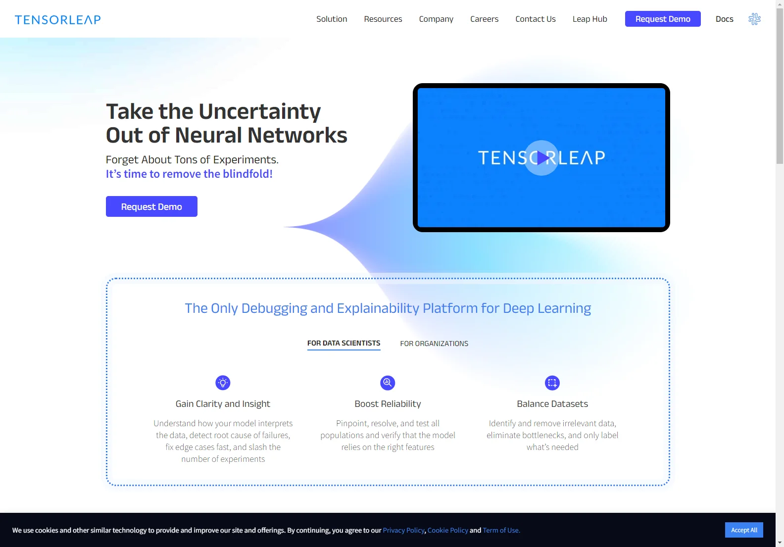 Tensorleap: Deep Learning Debugging and Explainability Platform for Data Scientists