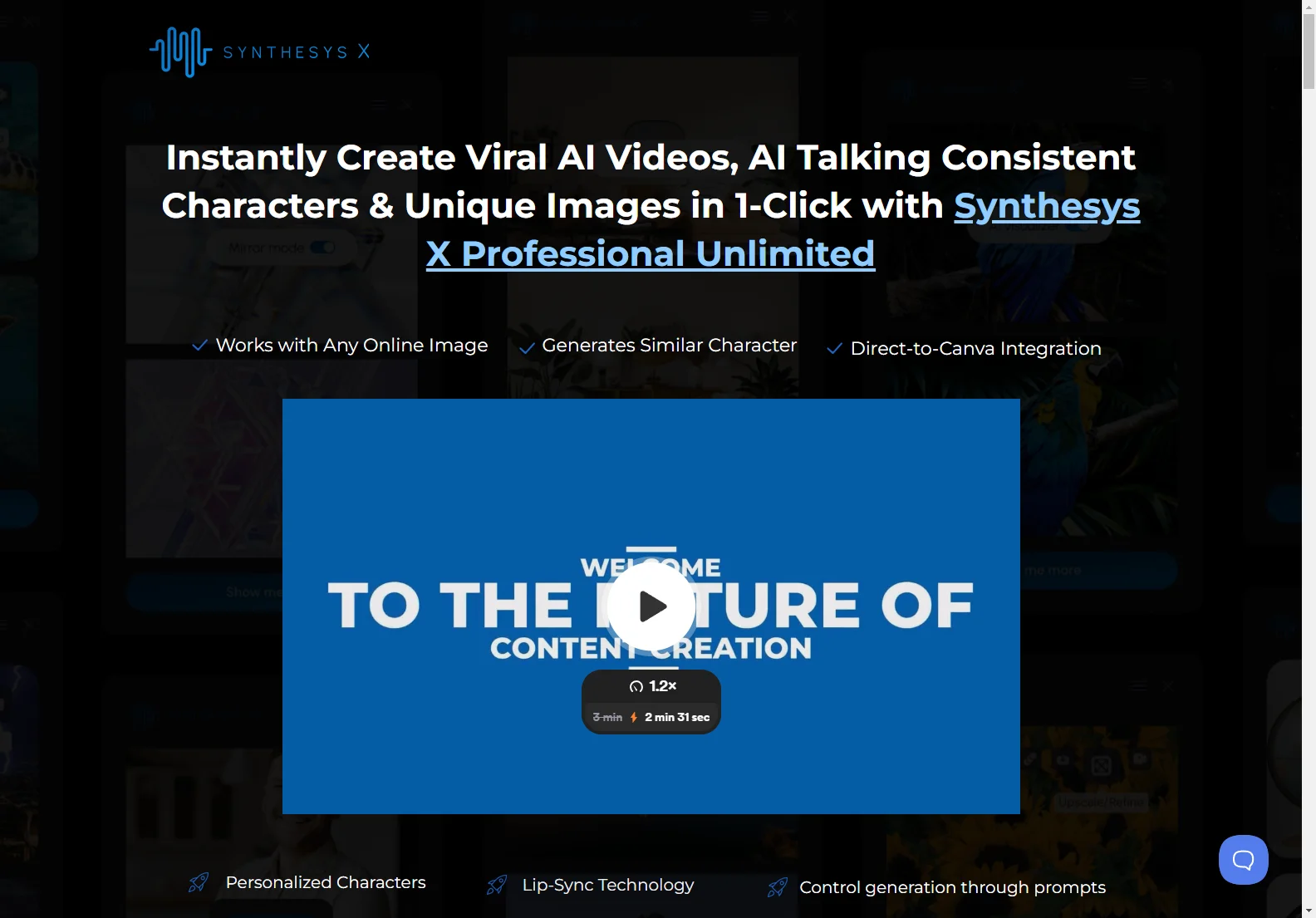 Synthesys X: Create Viral AI Videos & Images with One Click