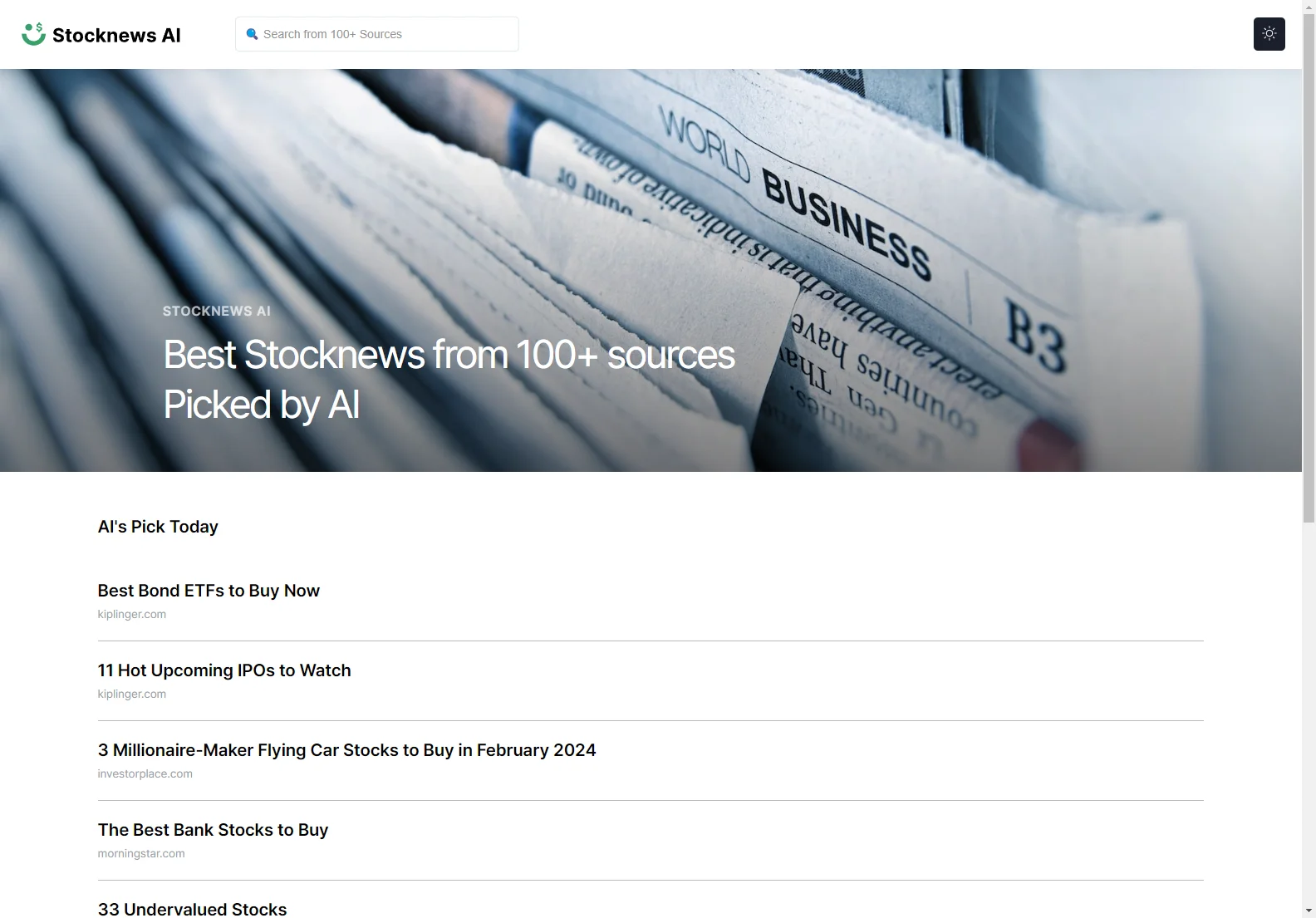 Stocknews AI: AI-Powered Stock Market News Aggregator