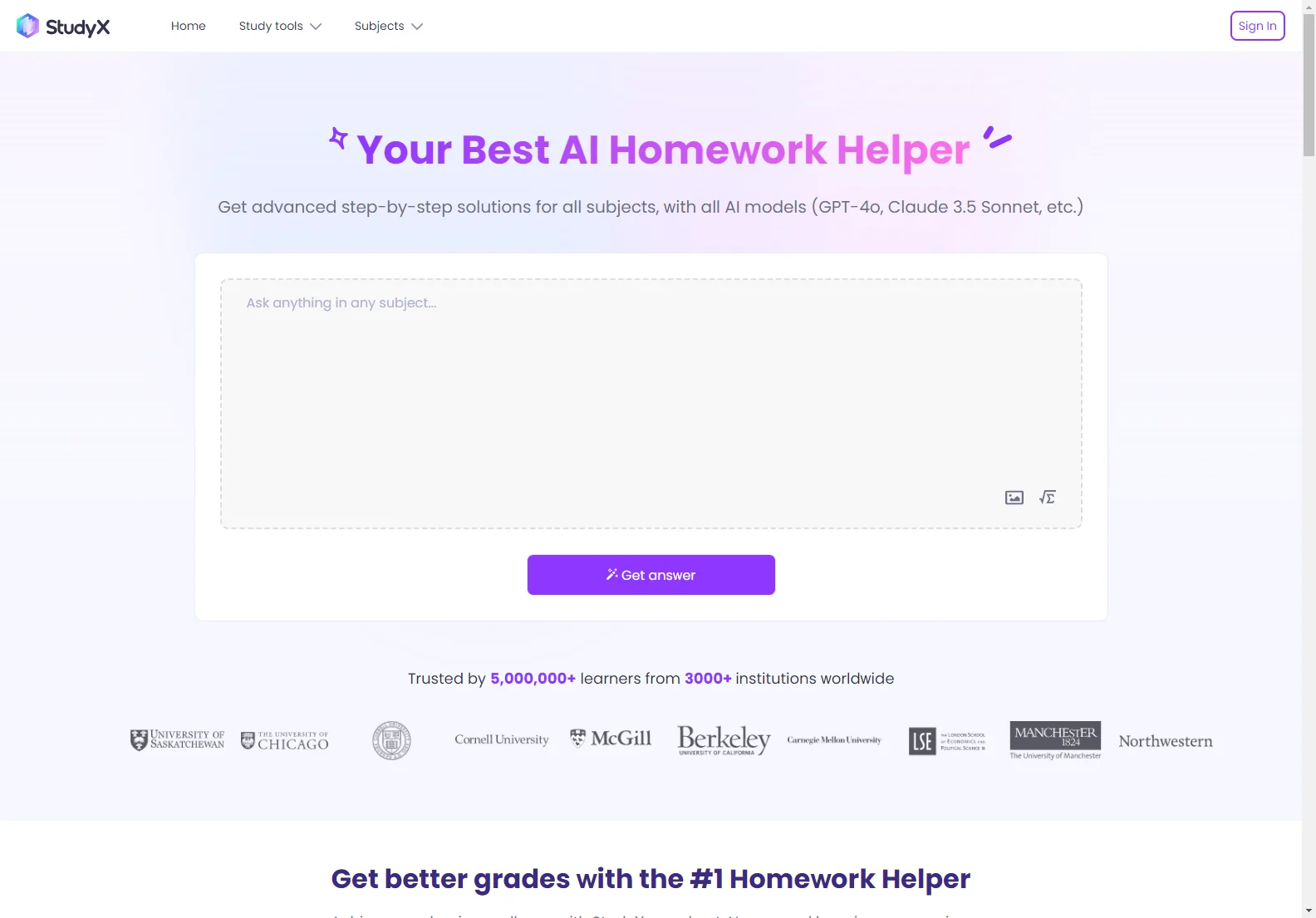 StudyX: AI Homework Helper & Solver - Get Step-by-Step Solutions