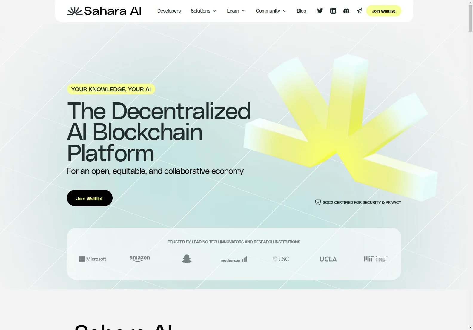 Sahara AI: Decentralized AI Blockchain Platform for Open Collaboration