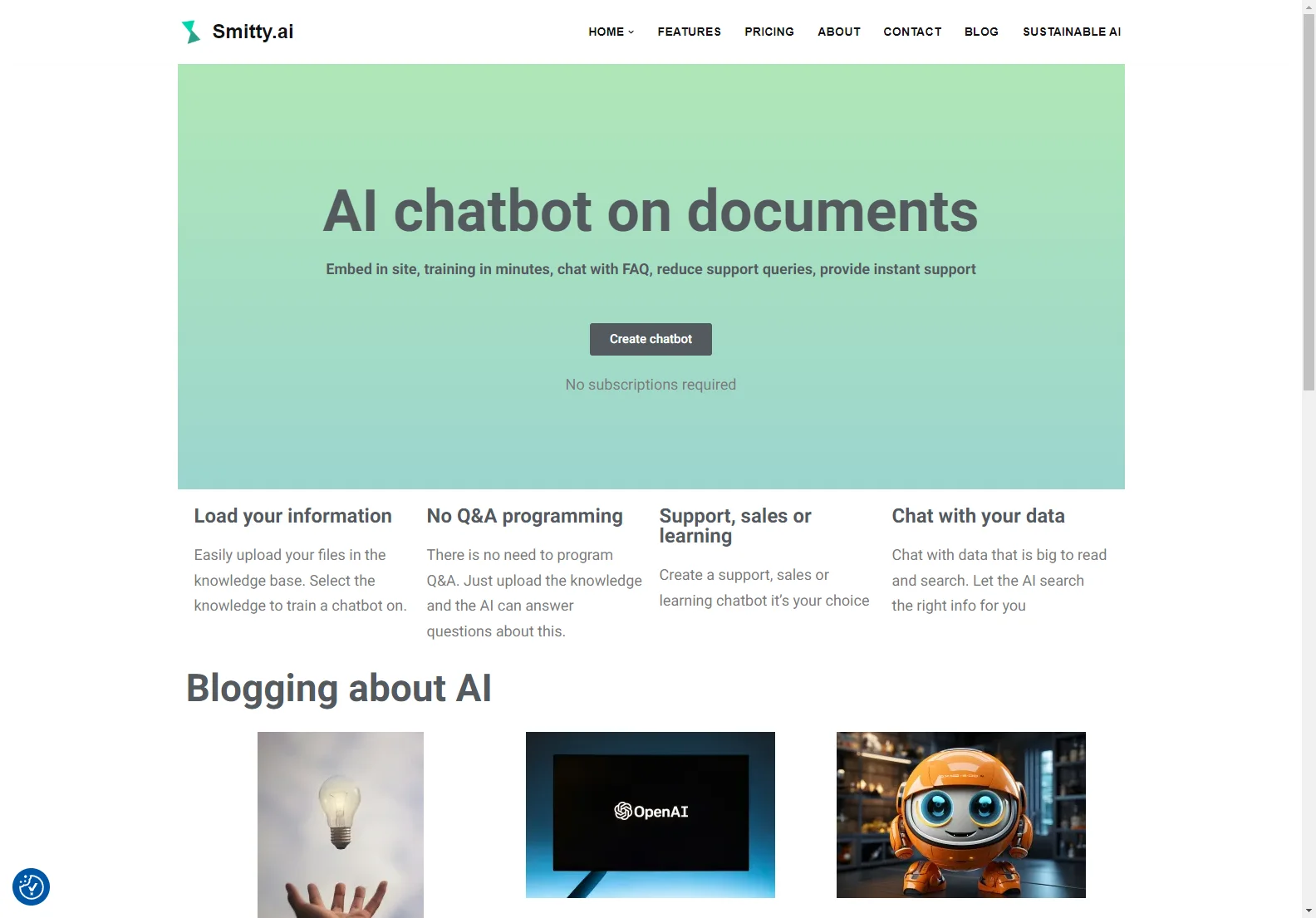 Smitty.ai: Create AI Chatbots Instantly - No Coding Required