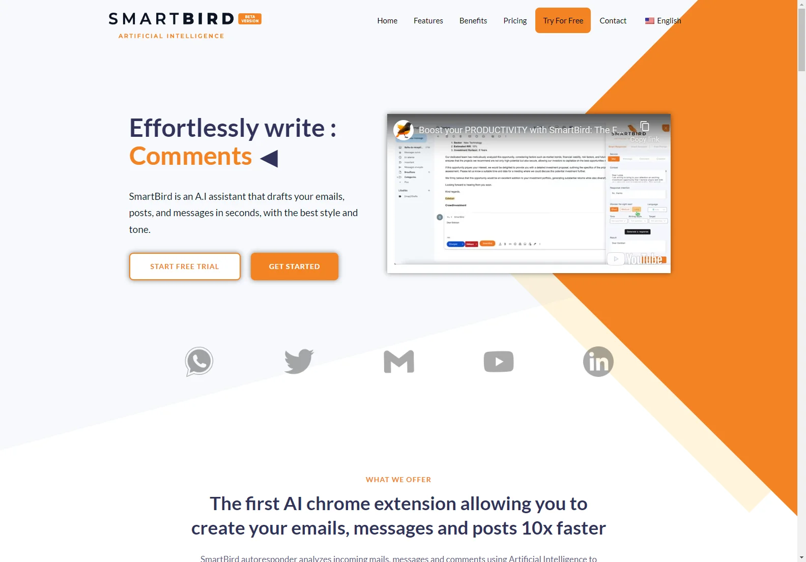 SmartBird: AI-Powered Writing Assistant for Enhanced Communication