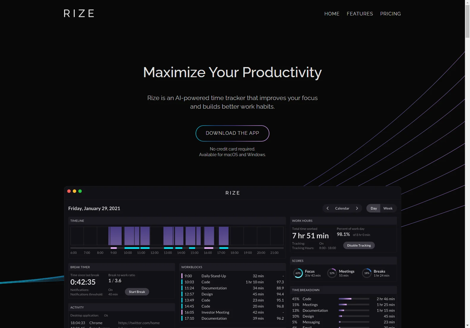 Rize: AI-Powered Time Tracking for Enhanced Focus and Productivity