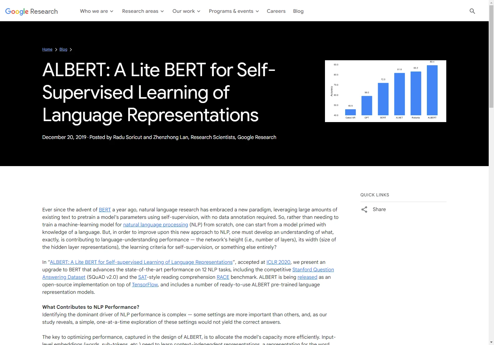 ALBERT: A Lightweight BERT for Enhanced NLP Performance