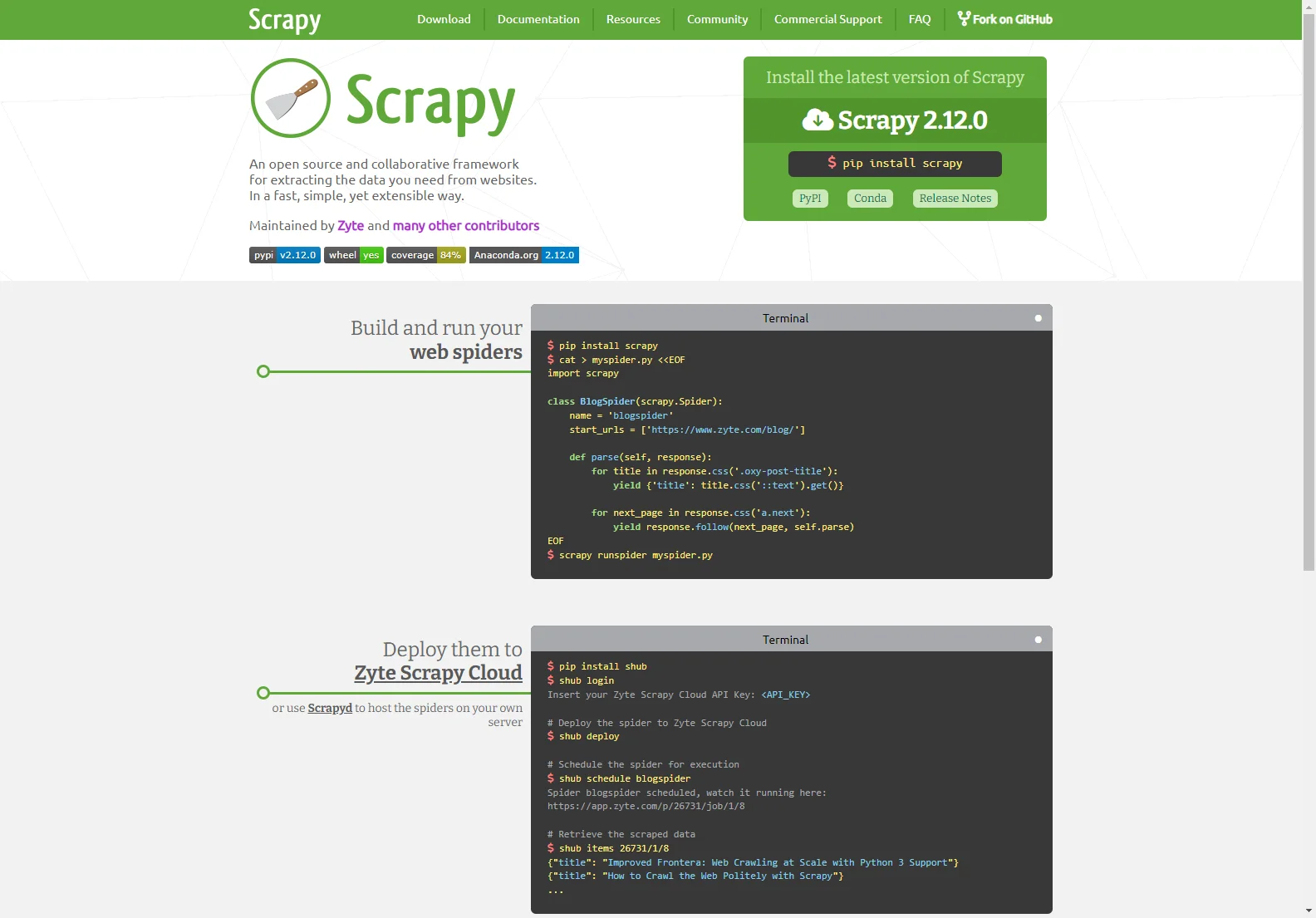 Scrapy: Fast and Powerful Web Scraping Framework for Data Extraction