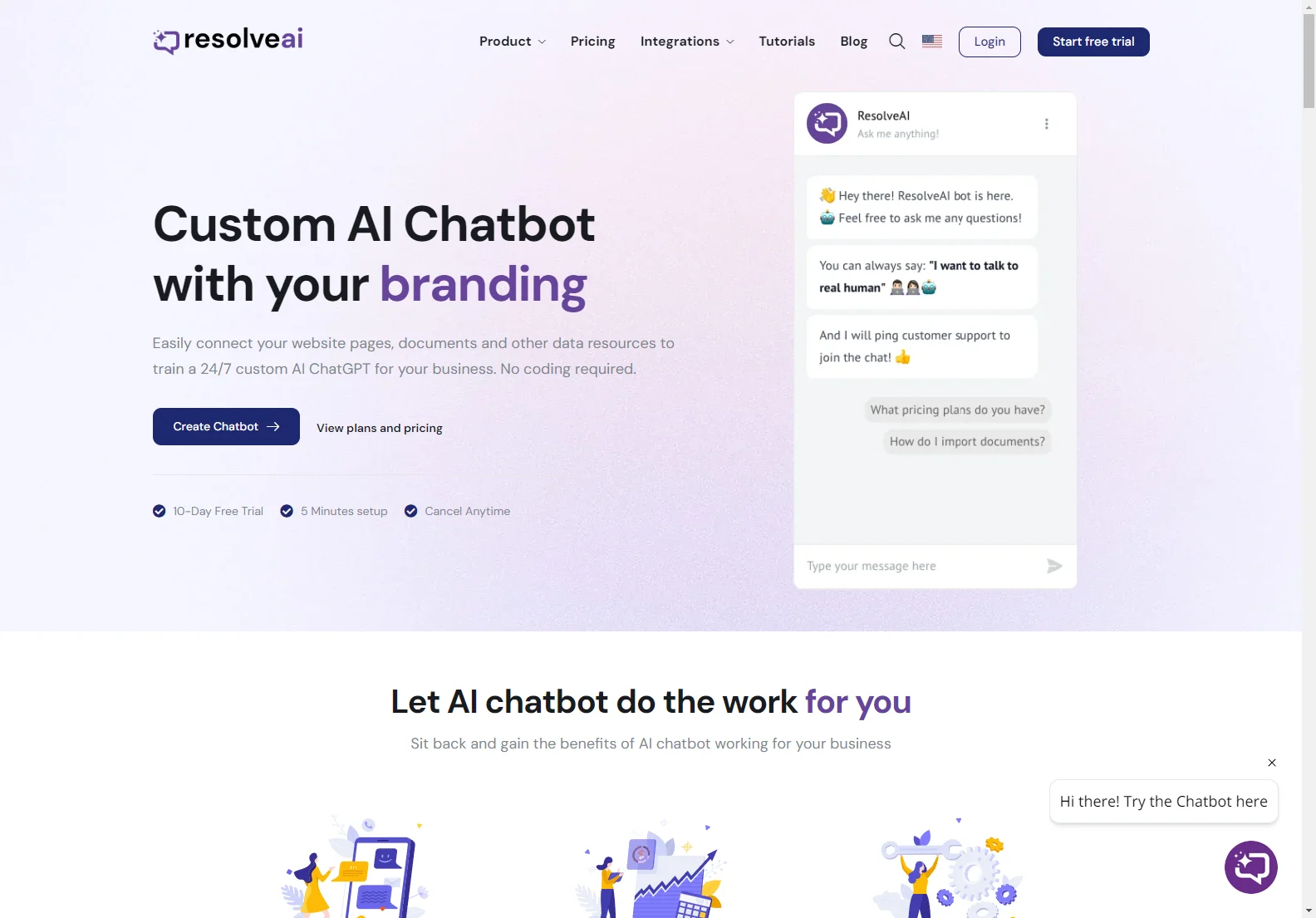 ResolveAI: AI Chatbot for Business Success - 24/7 Support & Increased Conversions