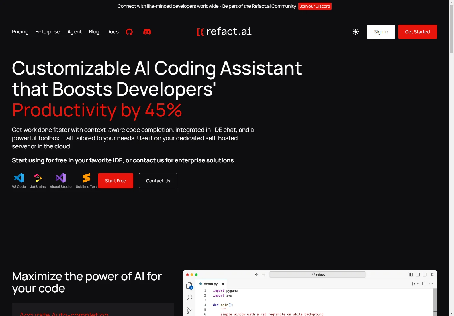 Refact.ai: AI-Powered Coding Assistant for Enhanced Developer Productivity