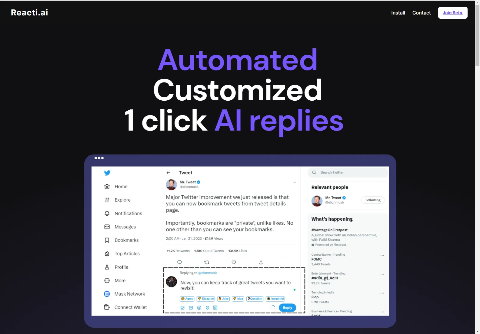 Reacti: Automated AI Replies for Enhanced Efficiency