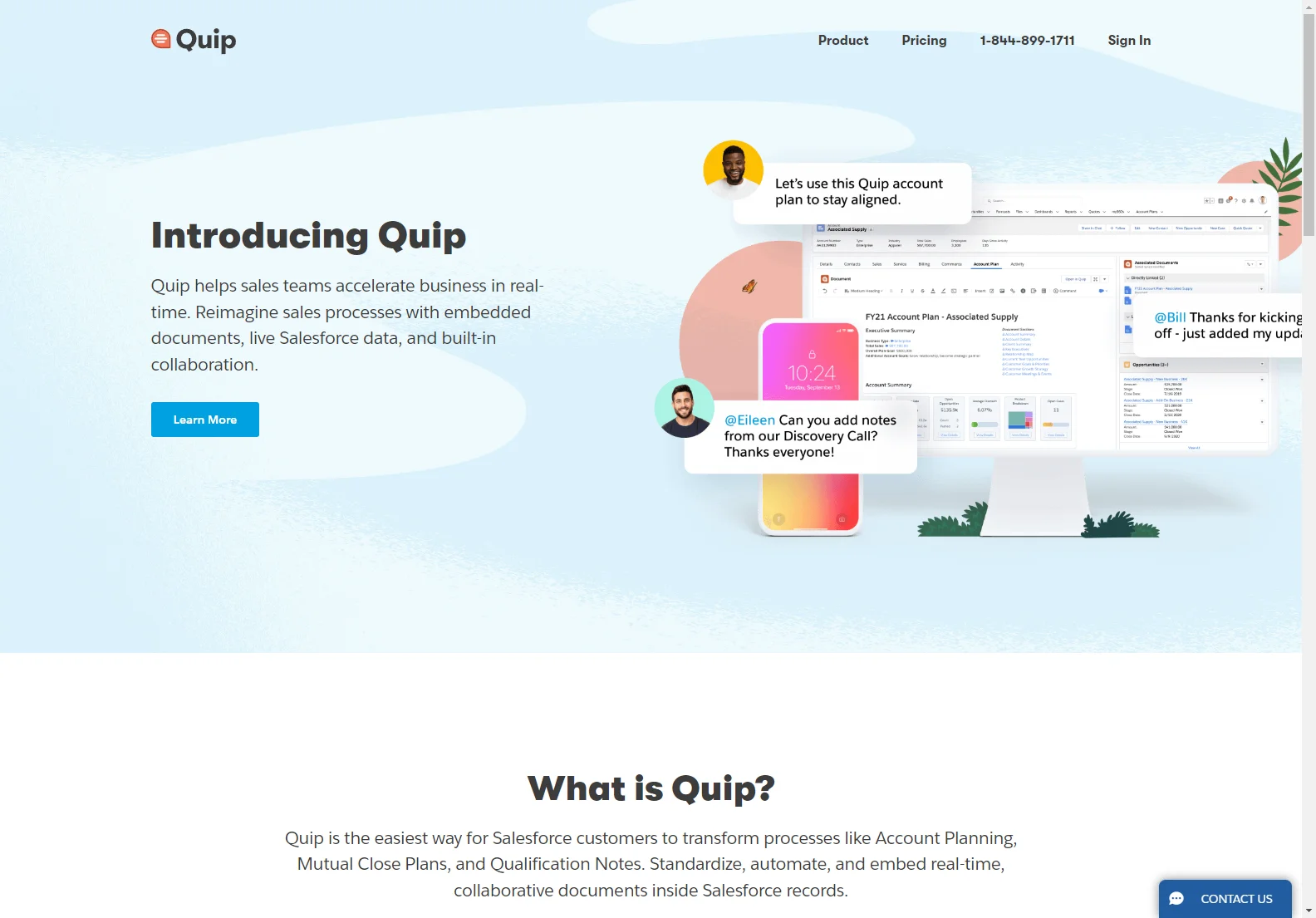 Quip: Real-time Collaboration for Accelerated Sales