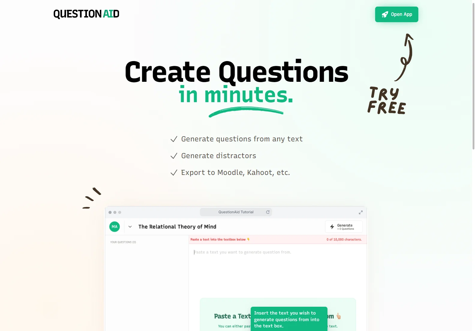 QuestionAid - AI-Powered Question Generation Tool for Educators