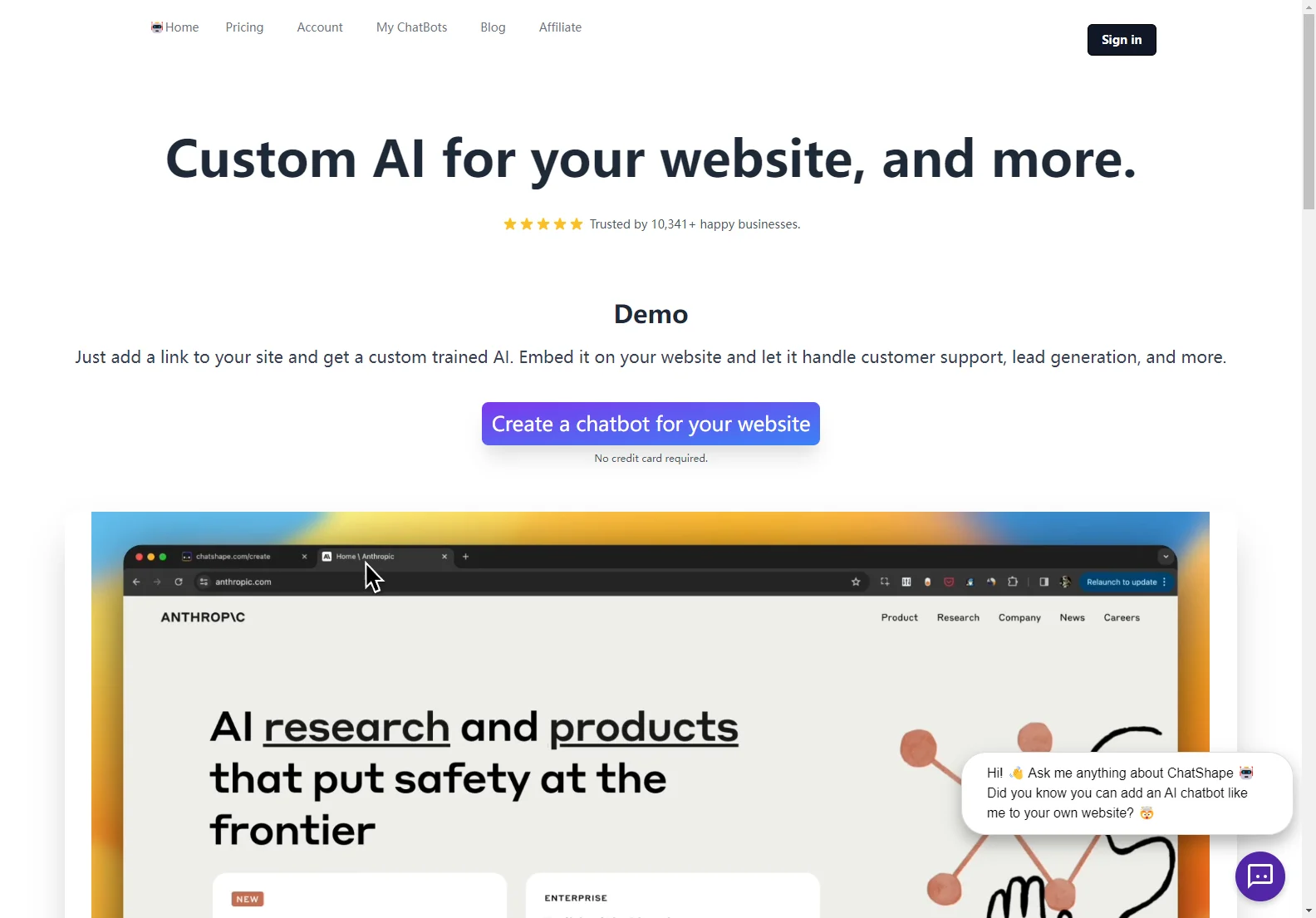 ChatShape: AI-Powered Chatbots for Website Customer Support & Lead Generation