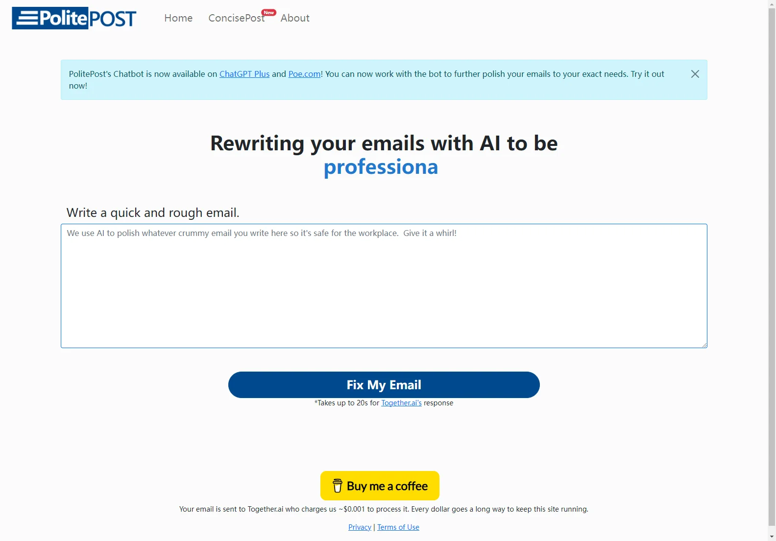 PolitePost: AI-Powered Email Enhancement for Professional Communication