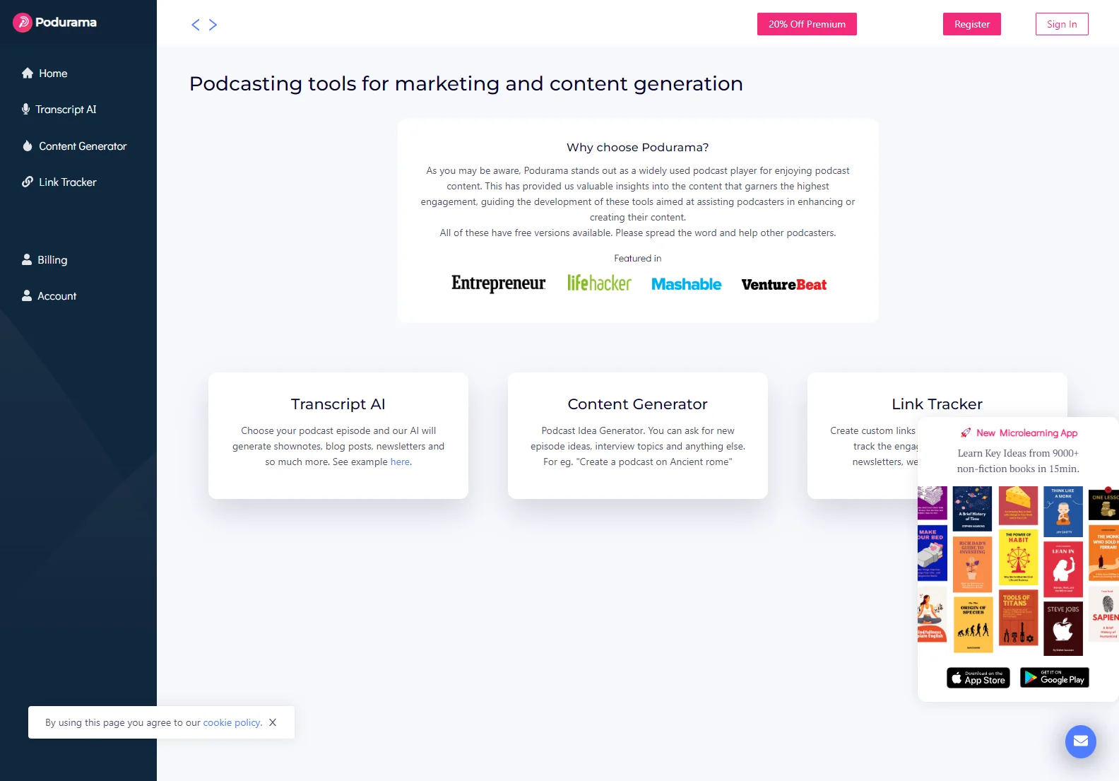 Podurama: AI-Powered Podcast Tools for Enhanced Content Creation and Marketing