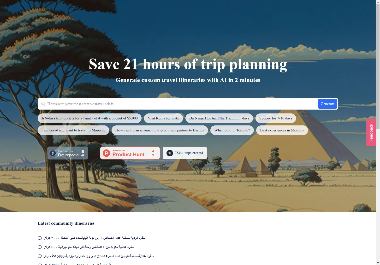 Plantrips: AI-Powered Travel Planner for Personalized Itineraries