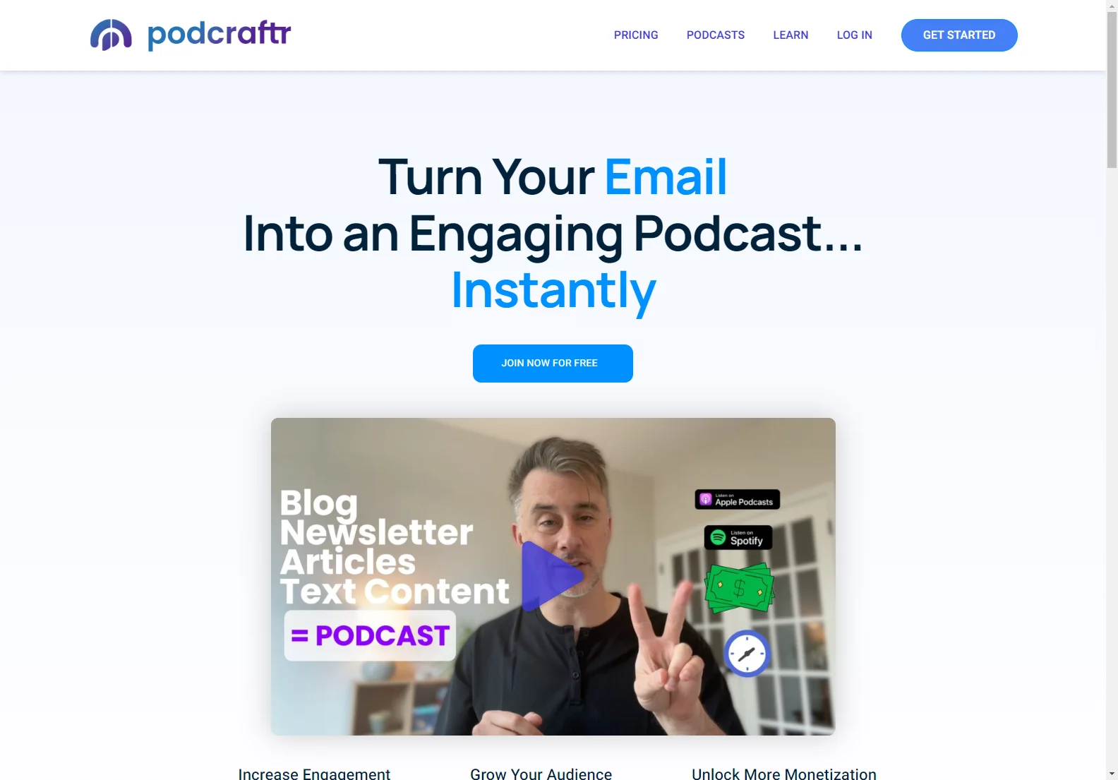 Podcraftr: Instantly Turn Your Text into Engaging Podcasts