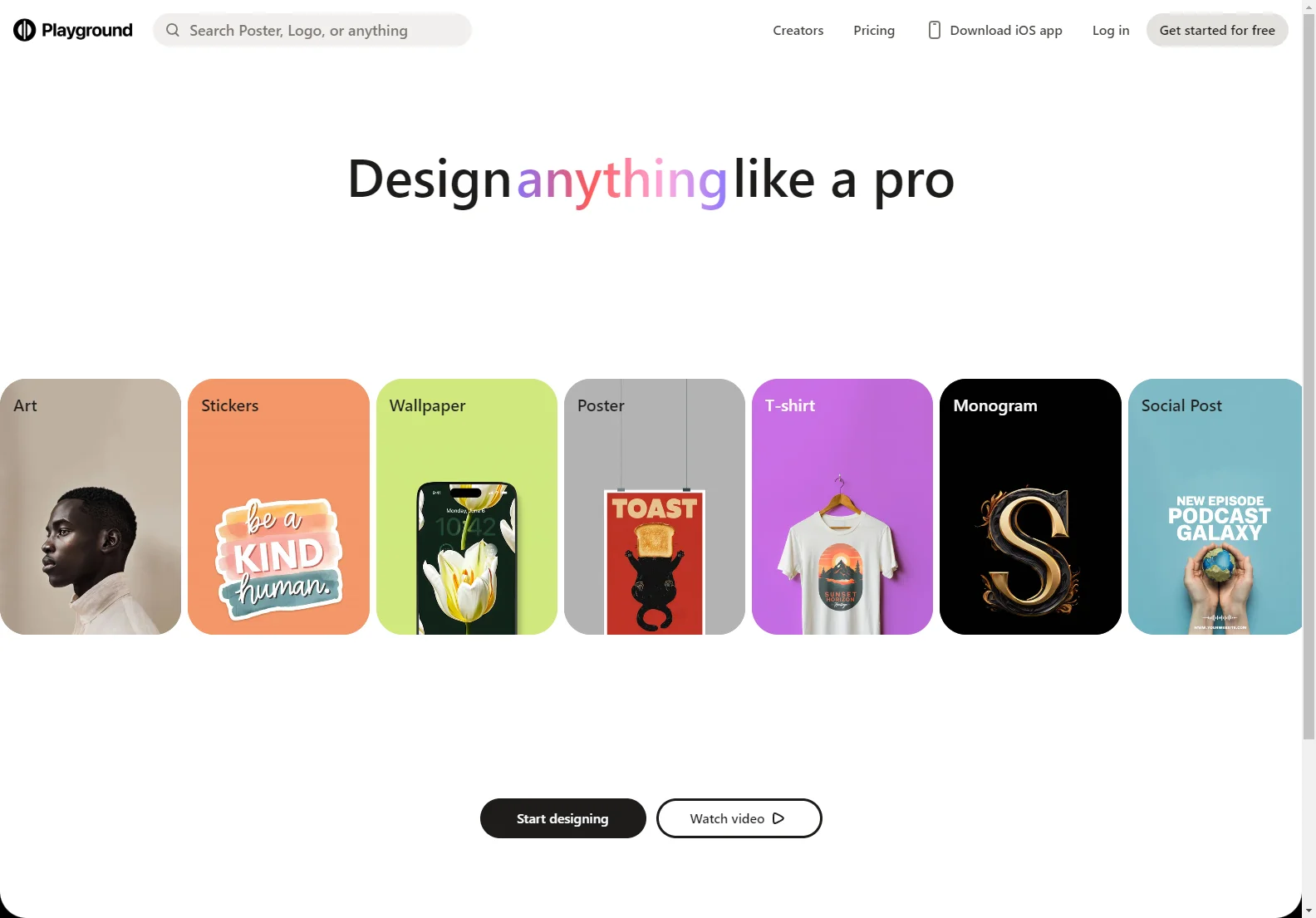 Playground: Free AI Design Tool for Logos, T-Shirts & Social Media