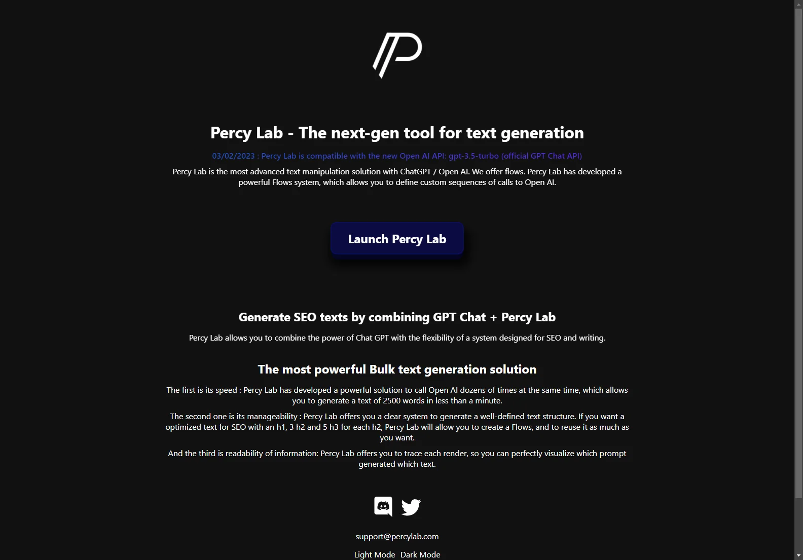 Percy Lab: High-Speed AI Text Generation for SEO