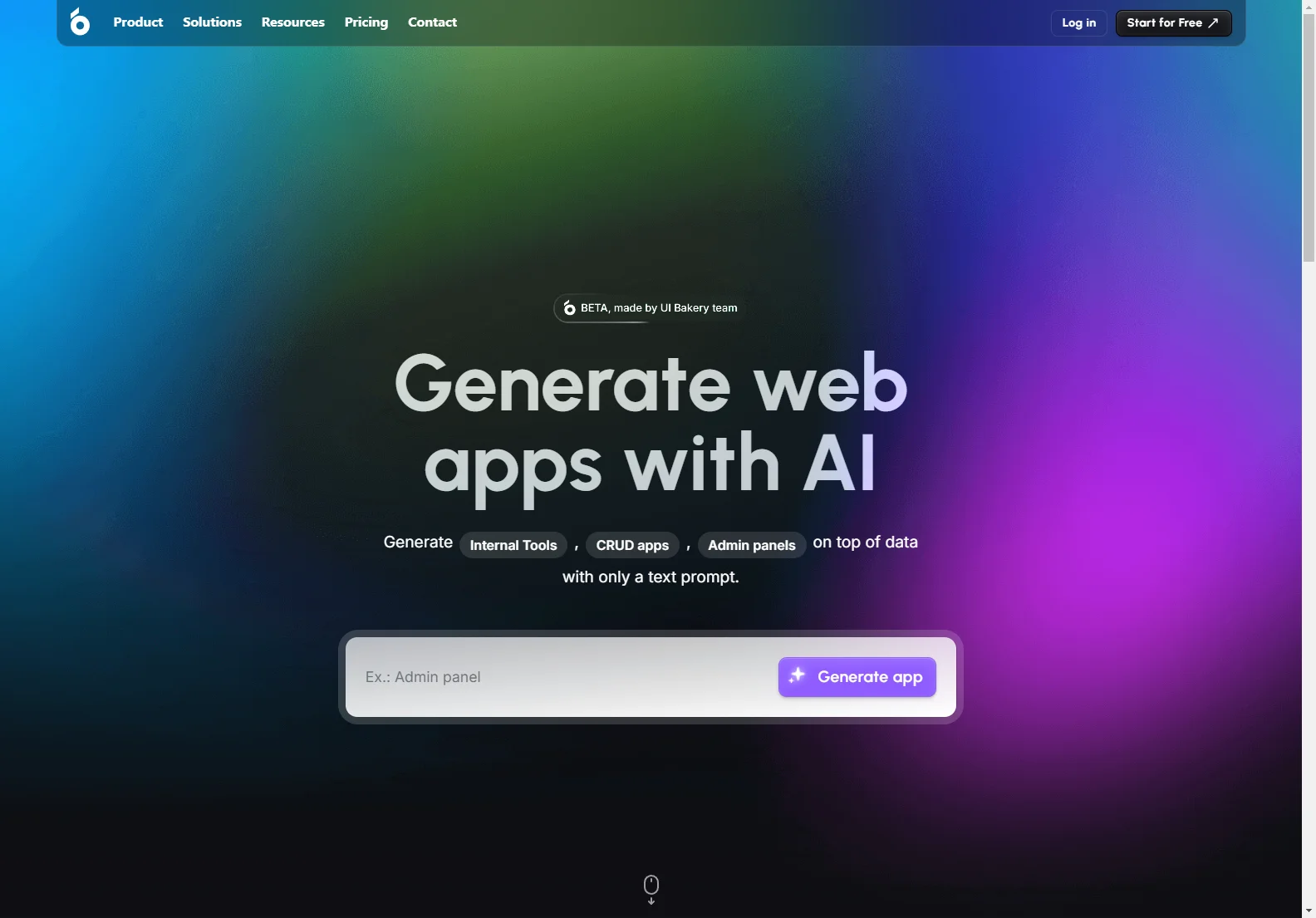 AI App Generator | UI Bakery: Build Web Apps with AI