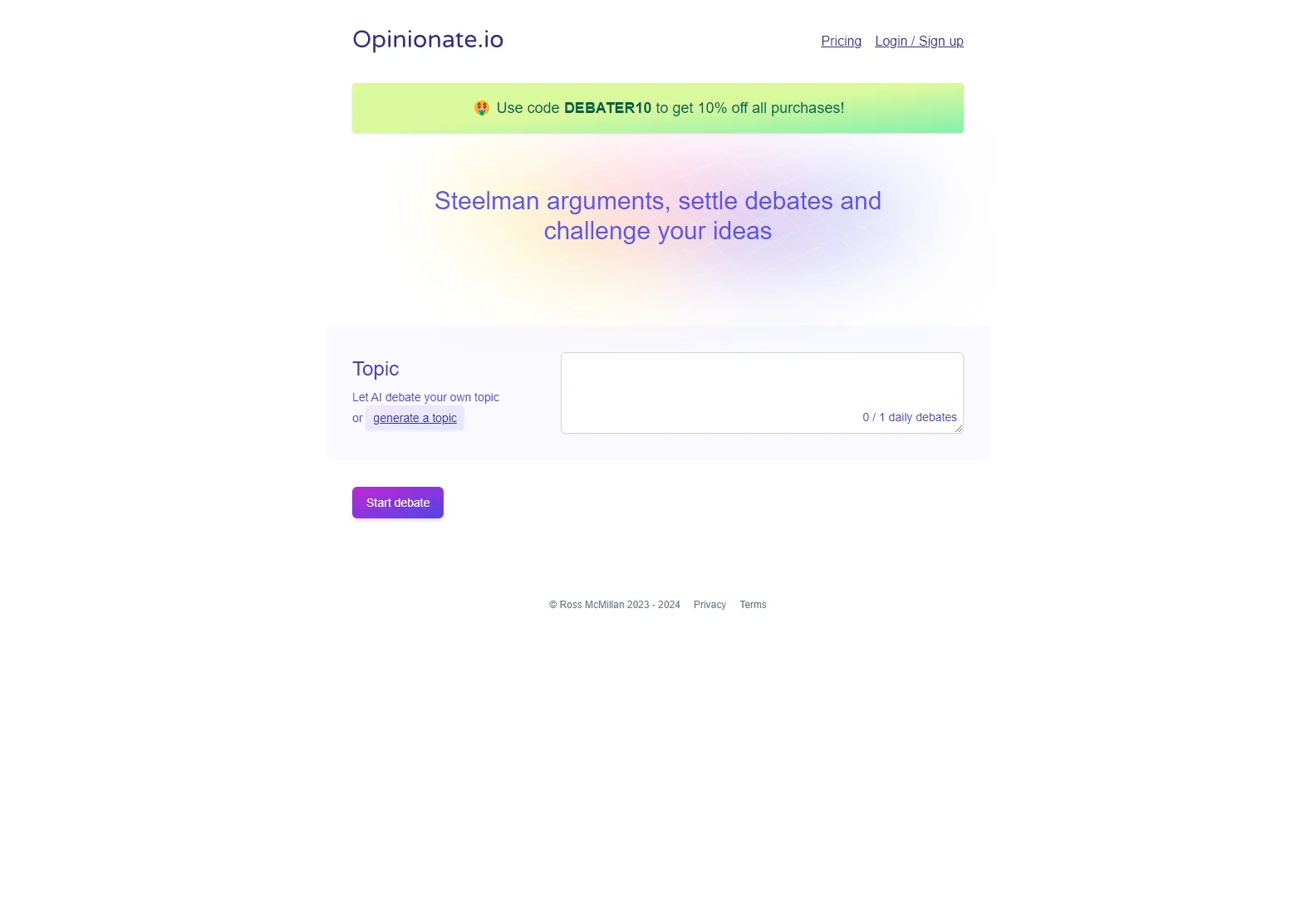 Opinionate: AI-Powered Steelmanning for Better Decisions and Stronger Arguments