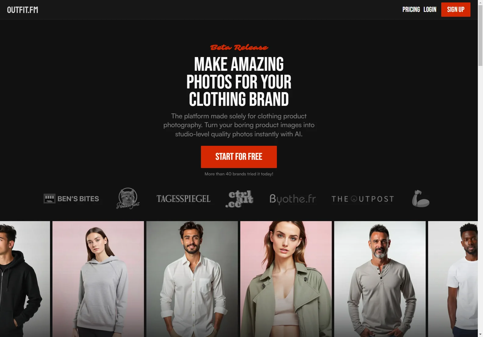 Outfit.fm: AI-Powered Clothing Product Photography