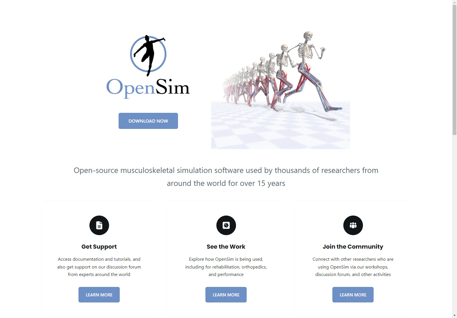 OpenSim: Open-Source Musculoskeletal Simulation Software for Research