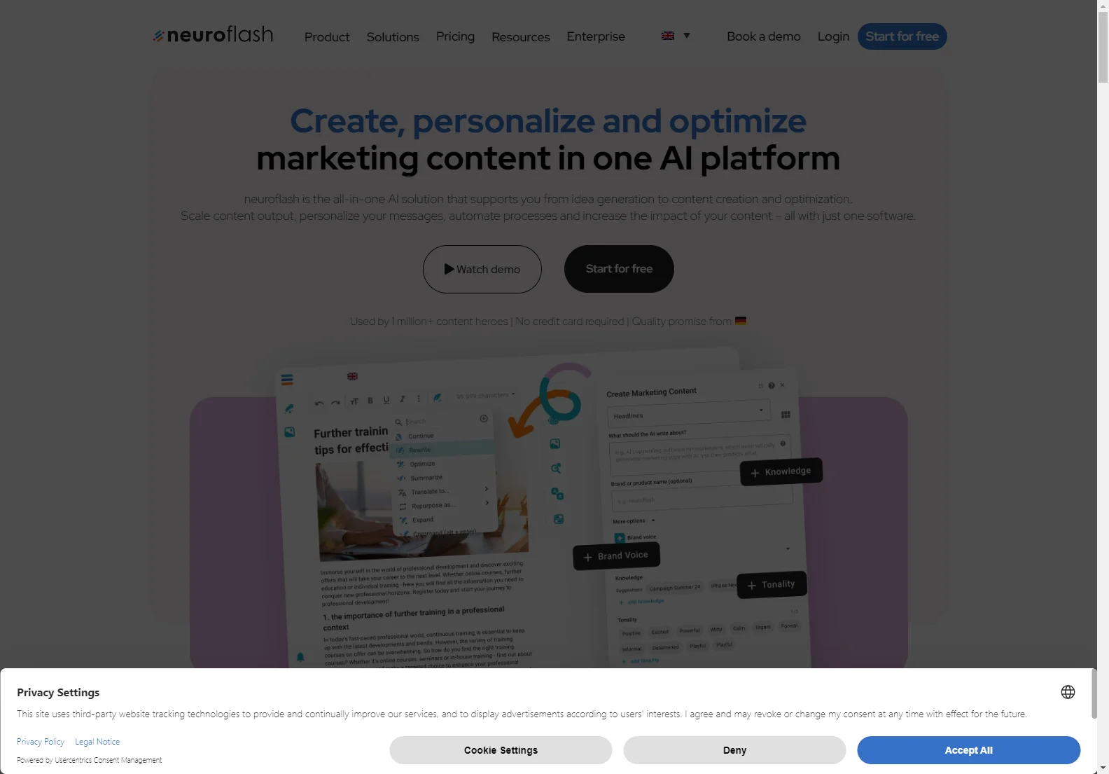 neuroflash: AI-Powered Content Creation Platform for Enhanced Marketing