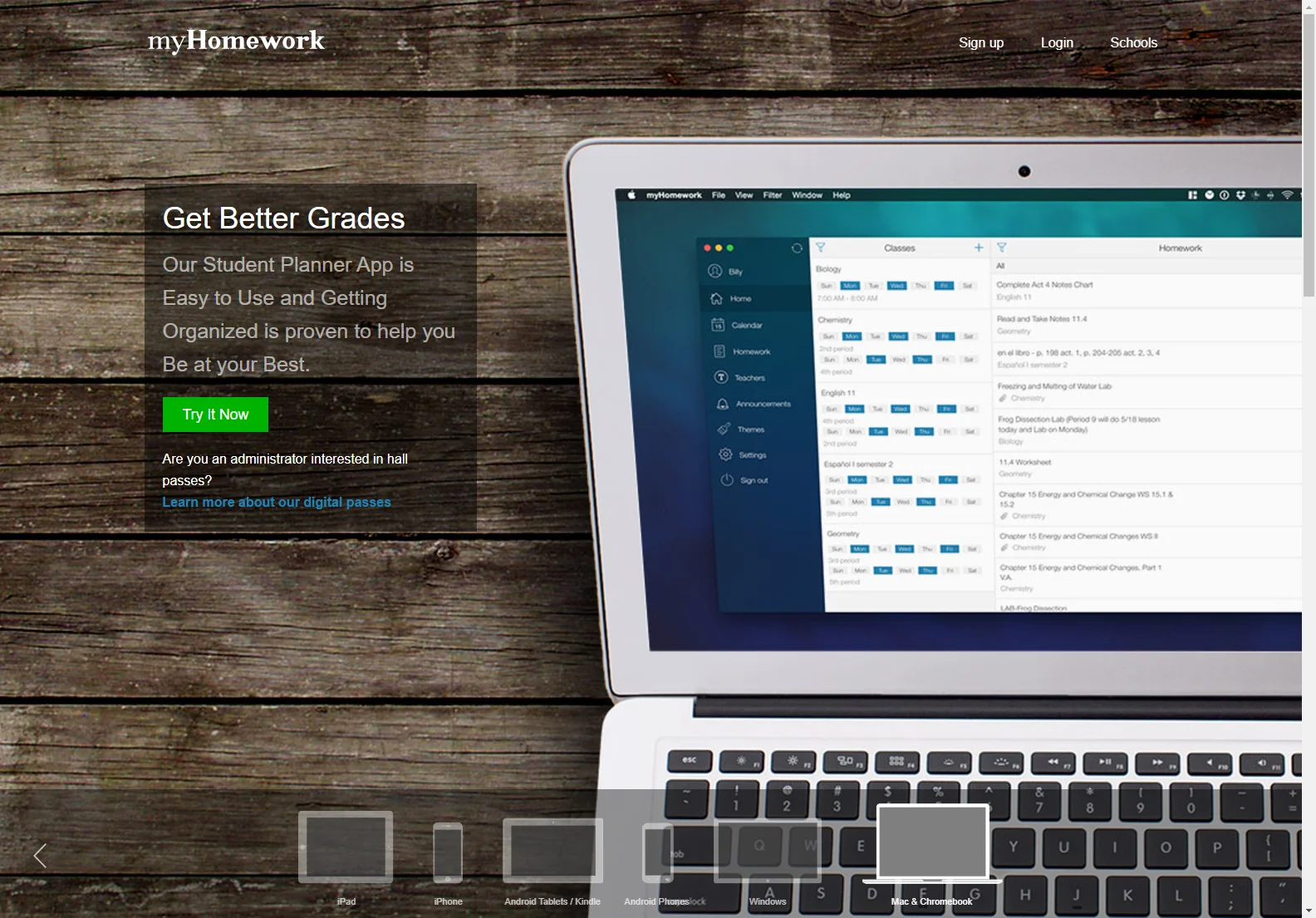 myHomework: Student Planner & Digital Hall Pass System for Better Grades