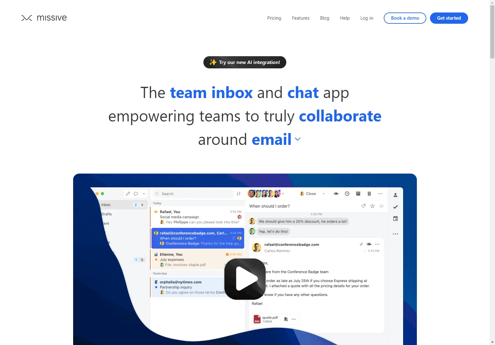 Missive: Streamline Team Communication & Boost Collaboration with AI